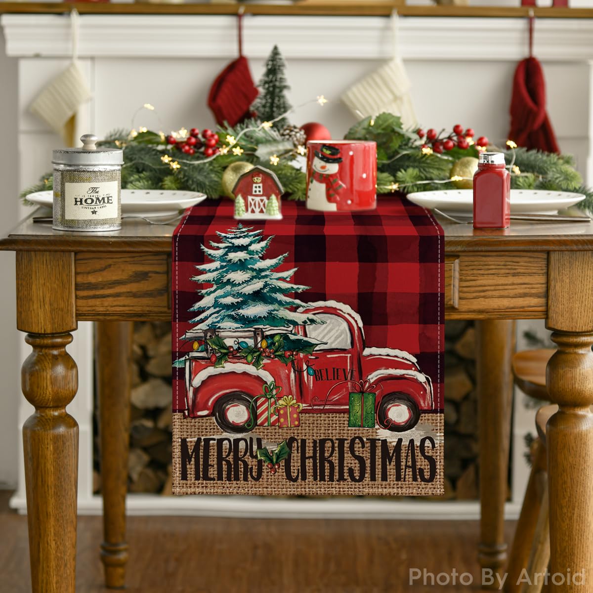 Artoid Mode holiday dining table runner inspires table decor ideas