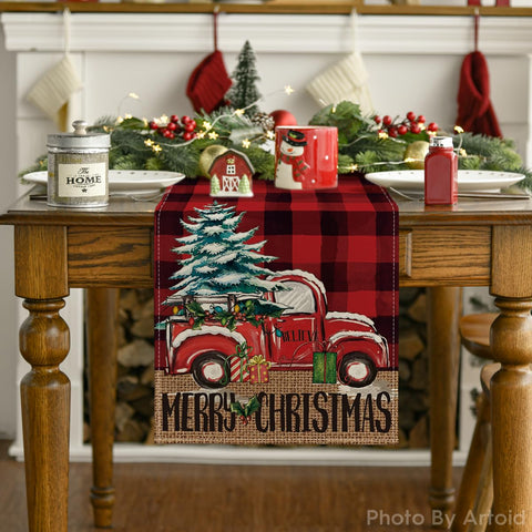 Artoid Mode holiday dining table runner inspires table decor ideas