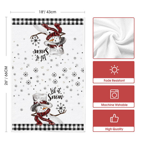 Artoid Mode cheerful snowman design adds charm to holiday cleaning.