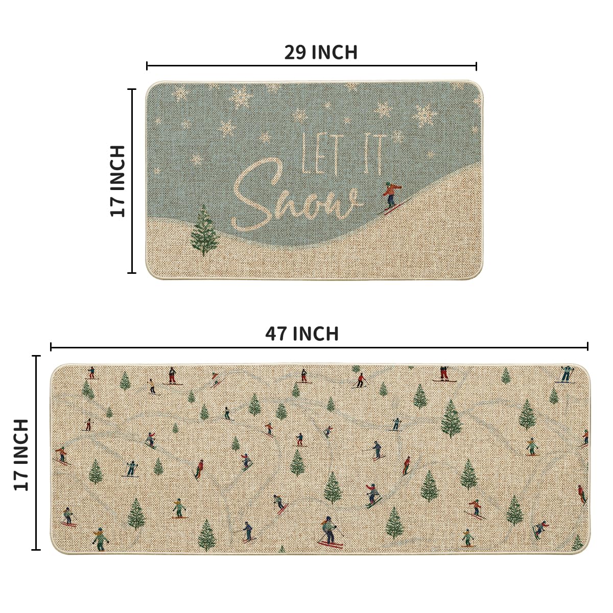 Artoid Mode holiday-pattern kitchen rug for entryway adds seasonal charm
