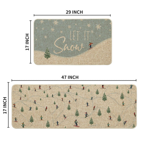 Artoid Mode holiday-pattern kitchen rug for entryway adds seasonal charm