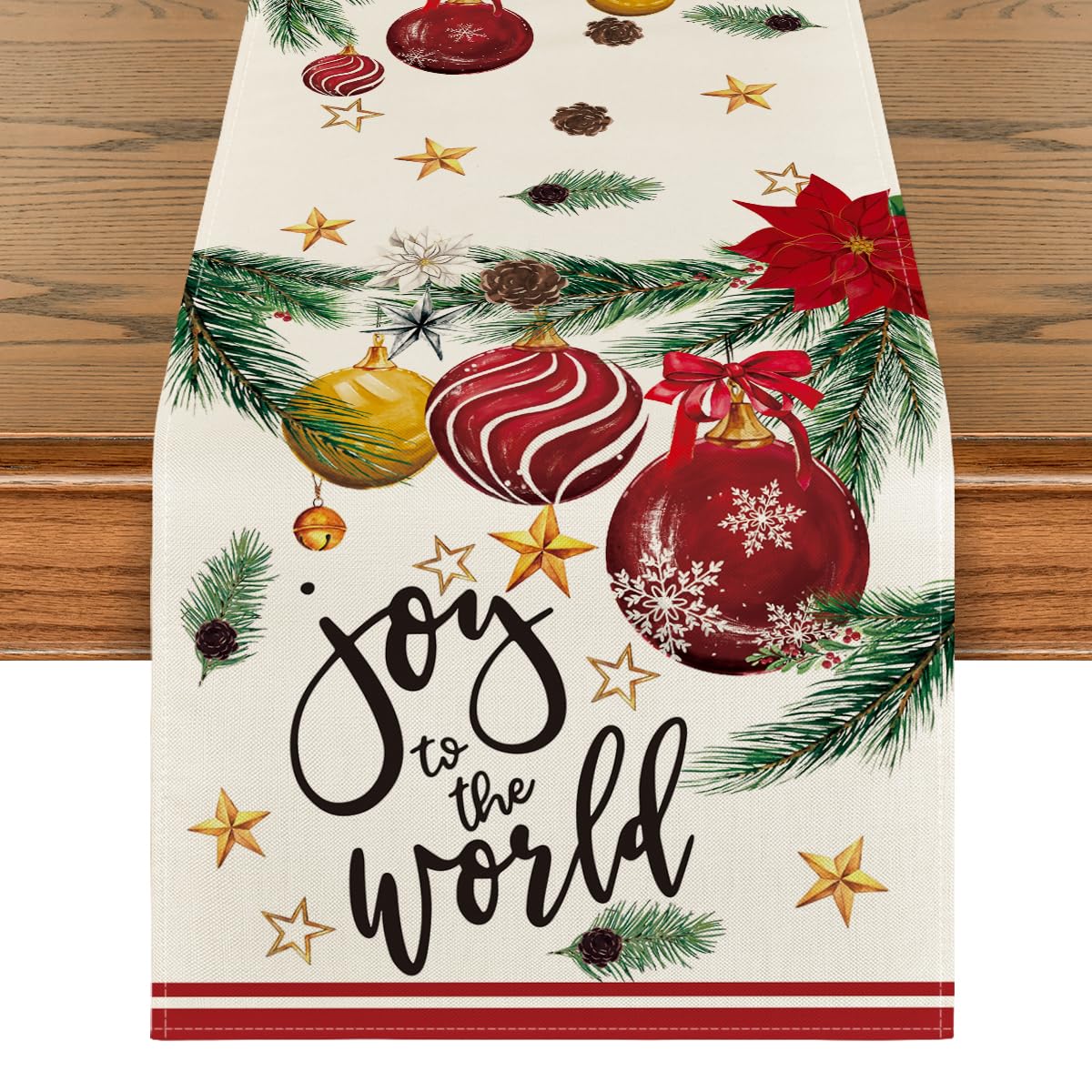 Artoid Mode Joy to The World Xmas Balls festive table decor for holidays
