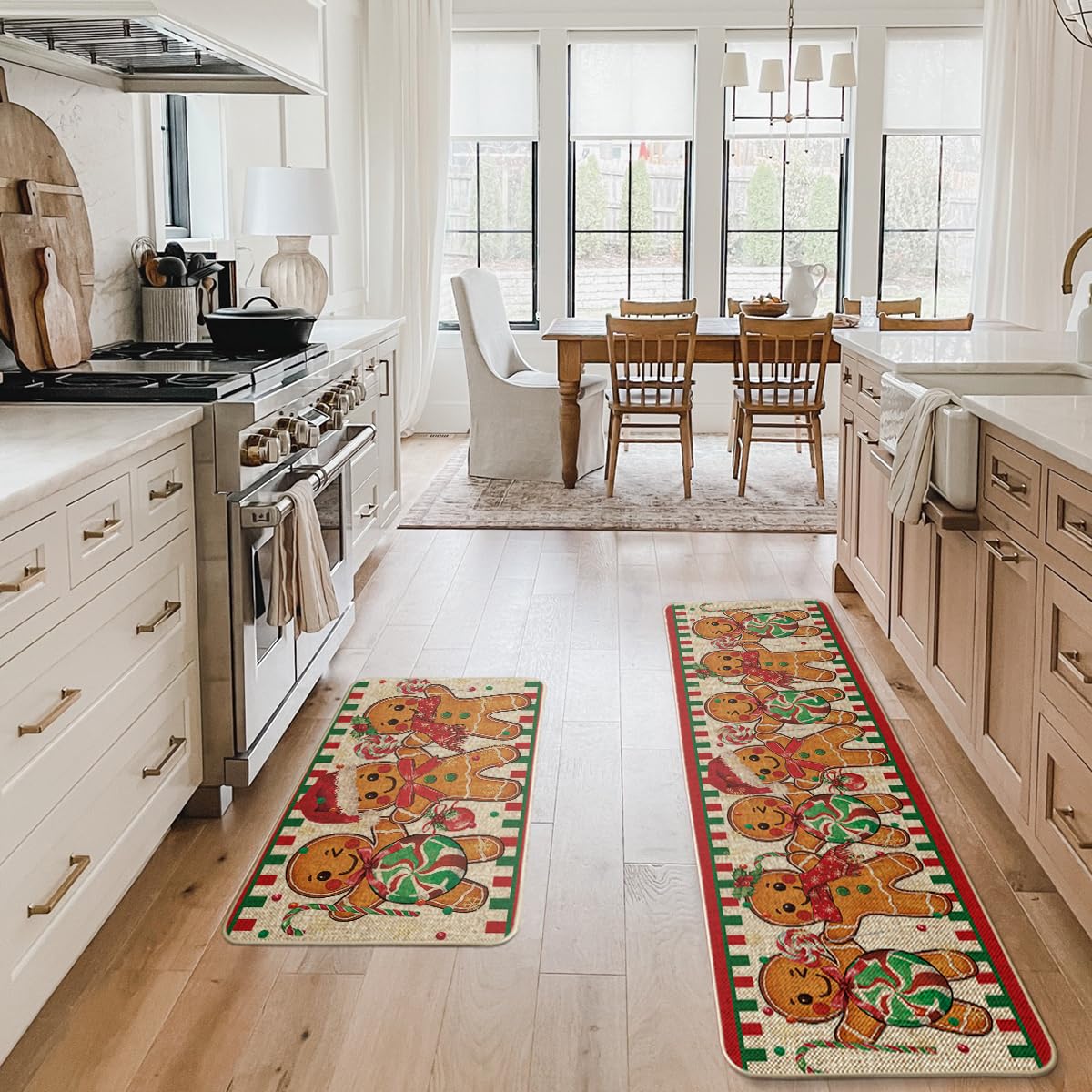 Artoid Mode low-profile kitchen rug reduces tripping risk while decorating.