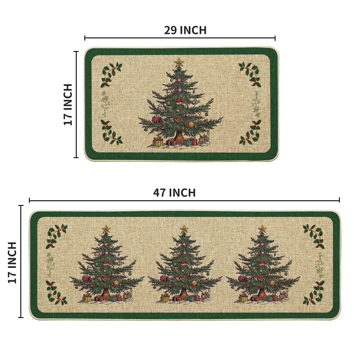 Artoid Mode non-slip rubber back keeps kitchen mats in place on various floors.