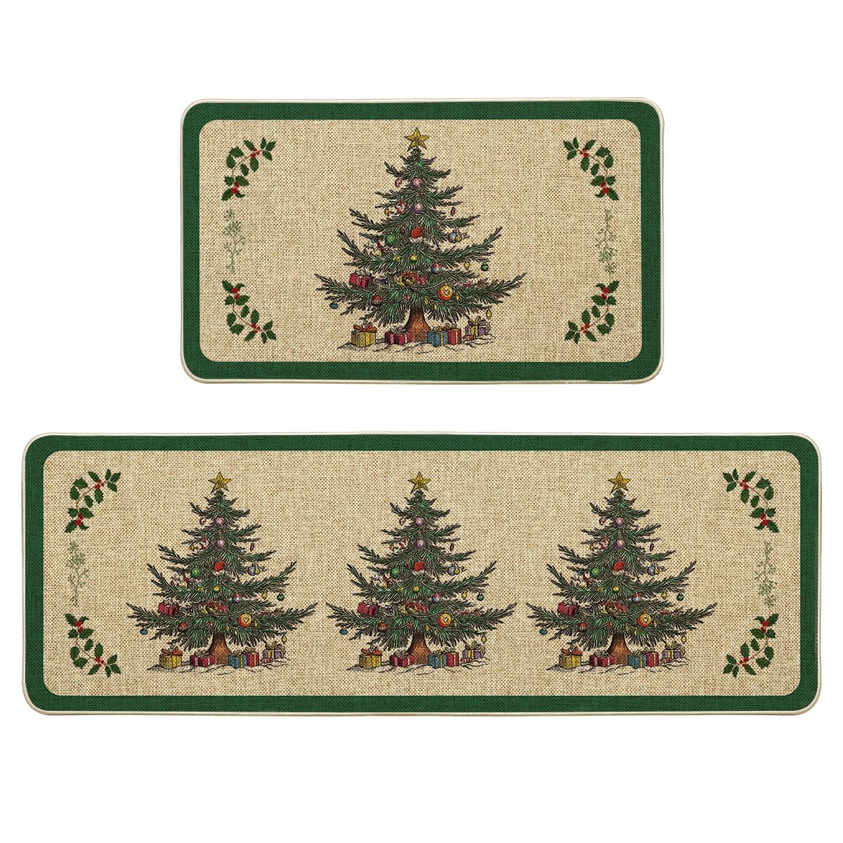 Artoid Mode ornament gift kitchen mats 17x29 showcase festive style and floor protection.