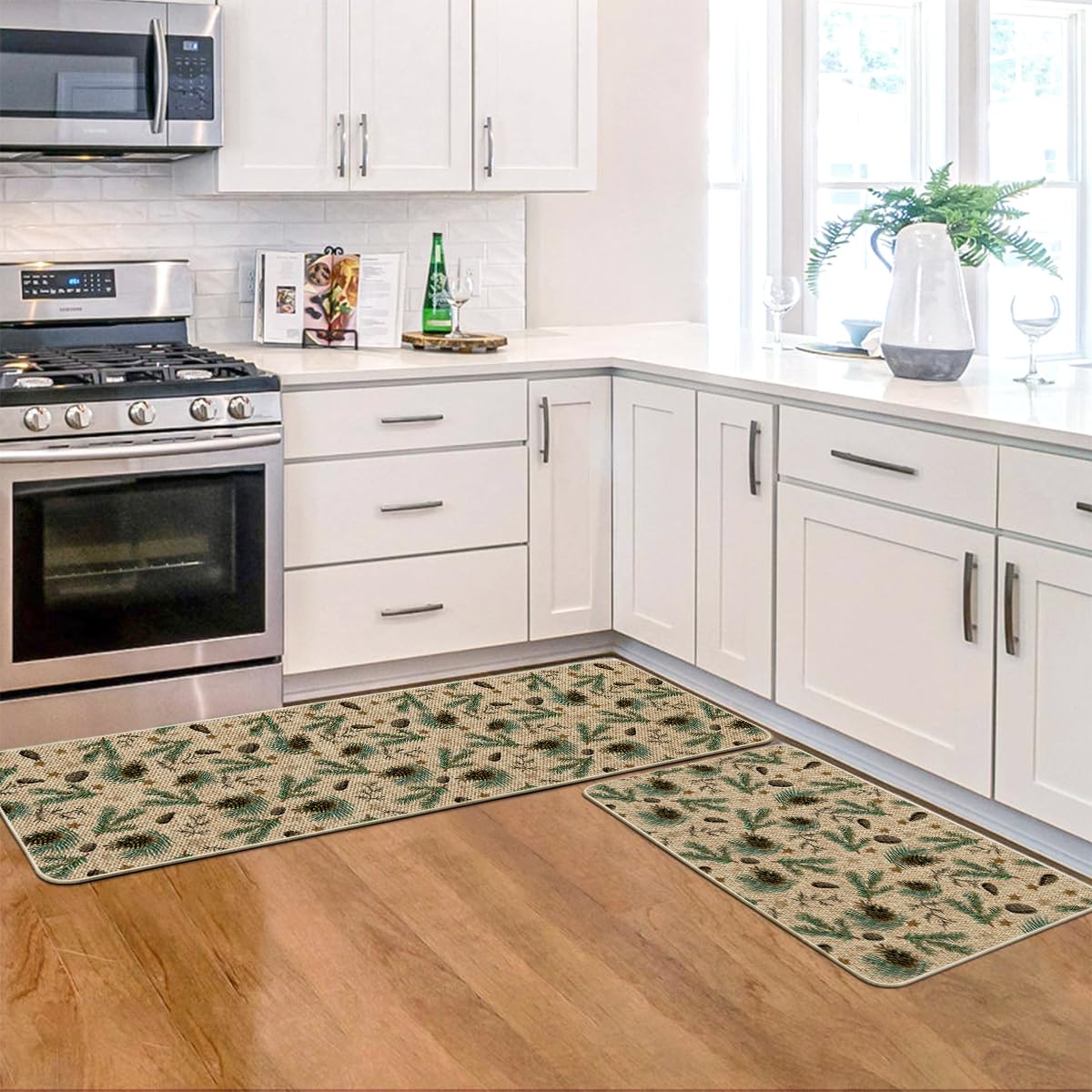 Full-set view shows two sizes included for flexible kitchen placement