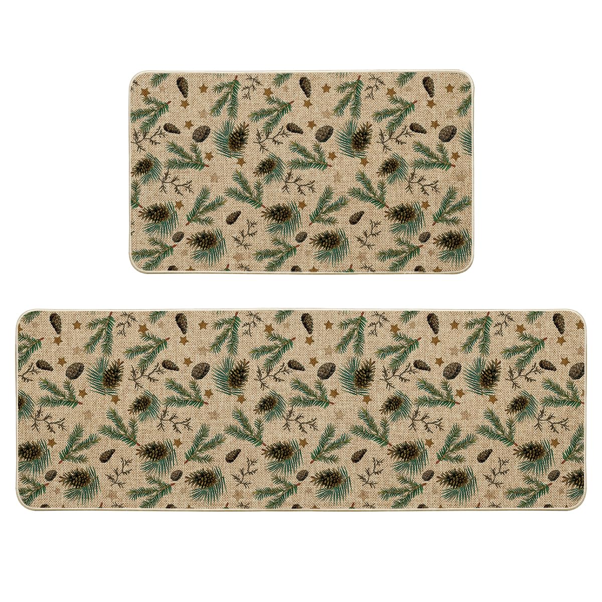 Artoid Mode Pine Nut Stars 17x29 kitchen mat, cushioned comfort at the sink