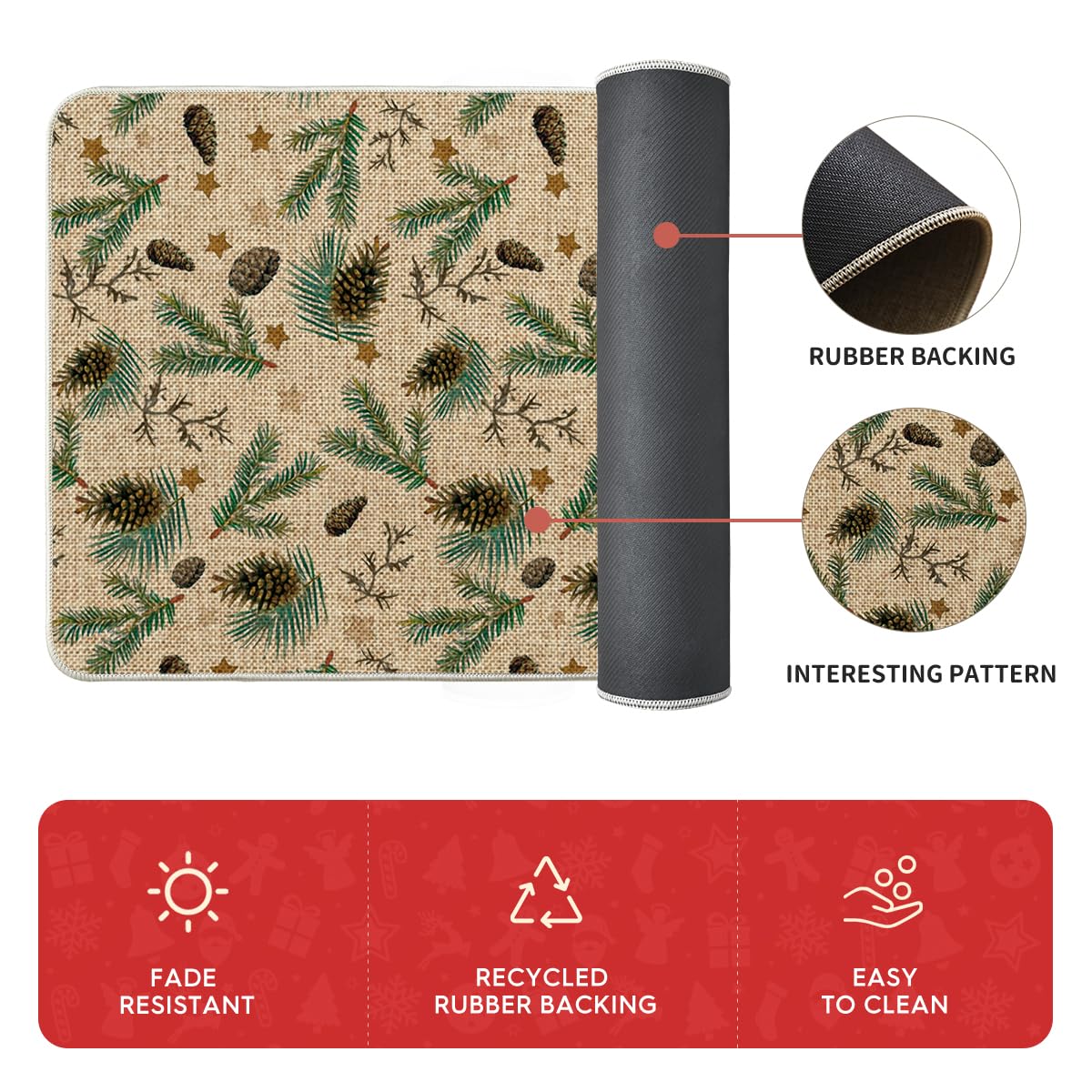 Non-slip backing keeps Artoid Mode mats in place on busy floors