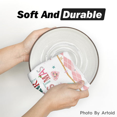 Pack of four Artoid Mode towels showcased as a versatile everyday kitchen set.