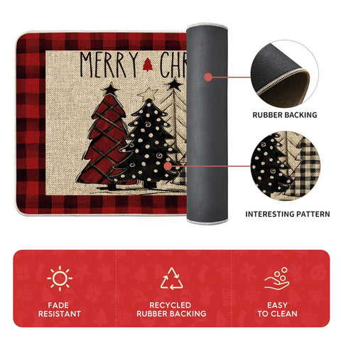 Artoid Mode three-mat set fits different counters for versatile holiday decorating.