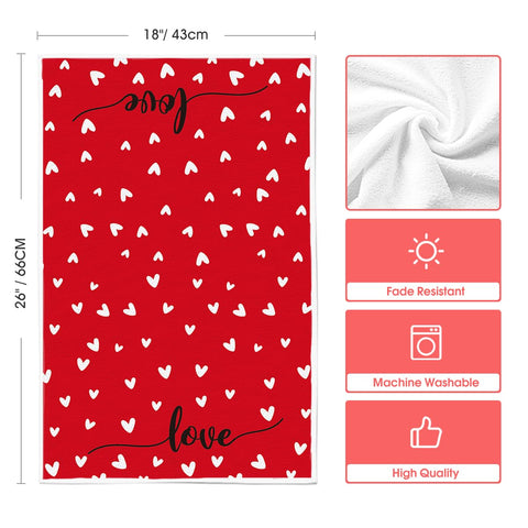 Artoid Mode Red Heart Love towels deliver lasting durability after many washes