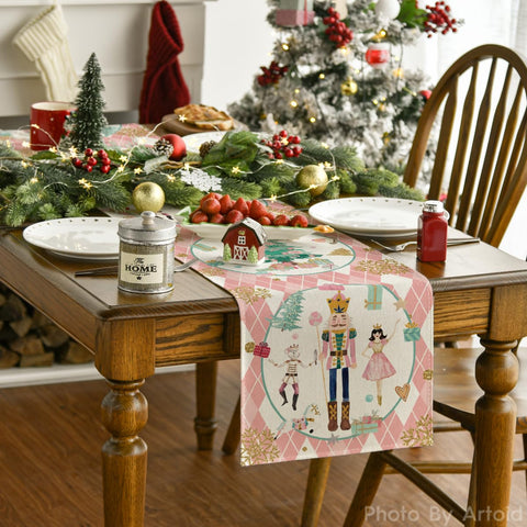 Artoid Mode snowflake Christmas table runner adds seasonal charm.