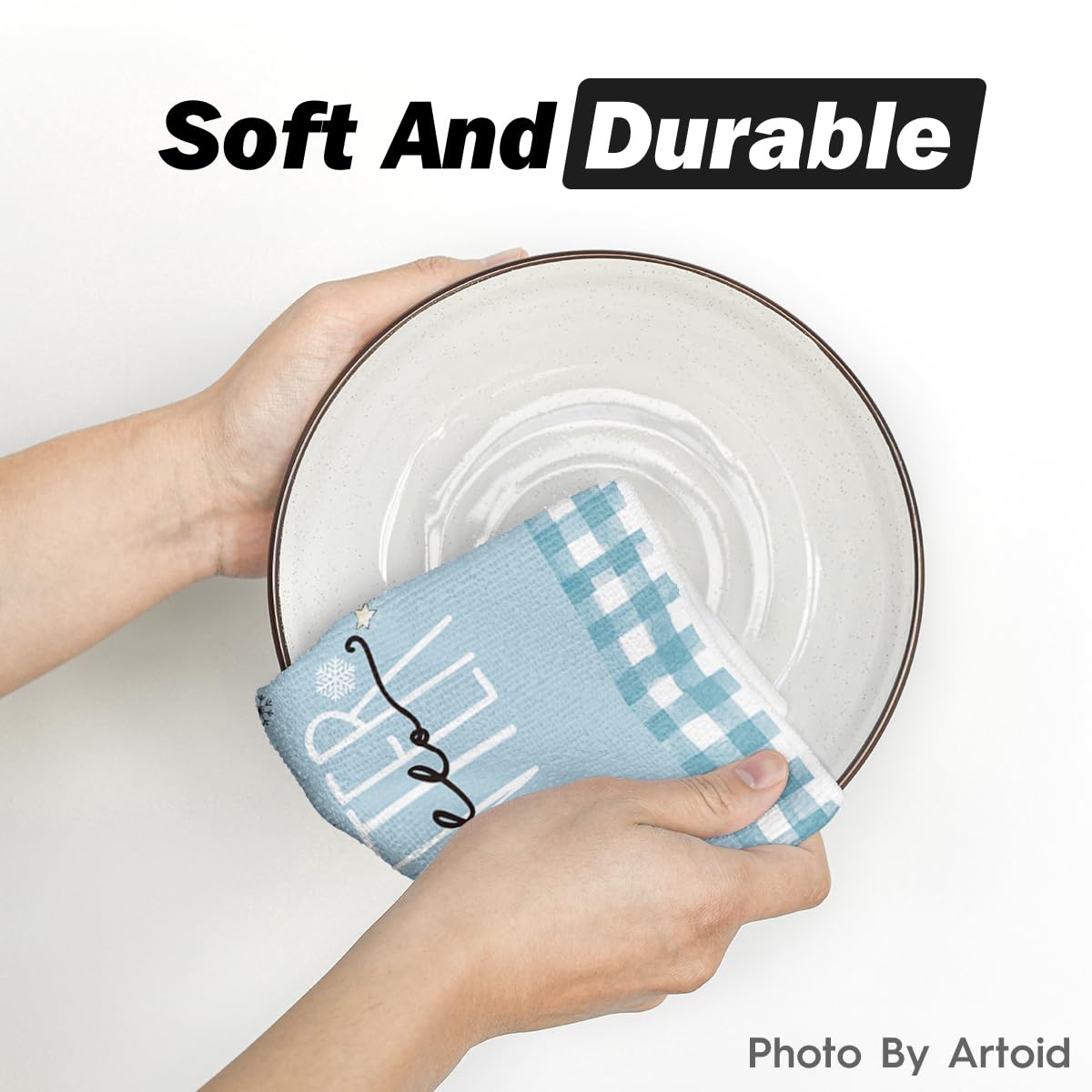 Artoid Mode soft fiber kitchen towels durable and non-scratch