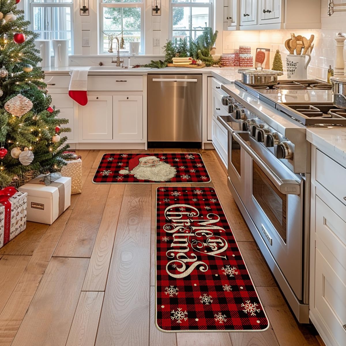 Artoid Mode stain-resistant kitchen mat resists spills and cleans quickly.