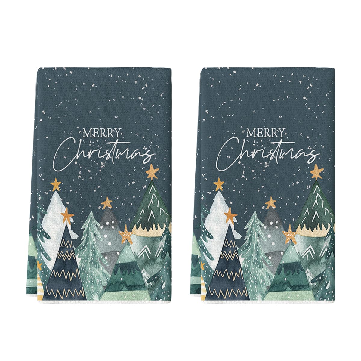 Artoid Mode Star Christmas towels with holiday decor for stylish kitchen drying