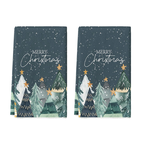 Artoid Mode Star Christmas towels with holiday decor for stylish kitchen drying