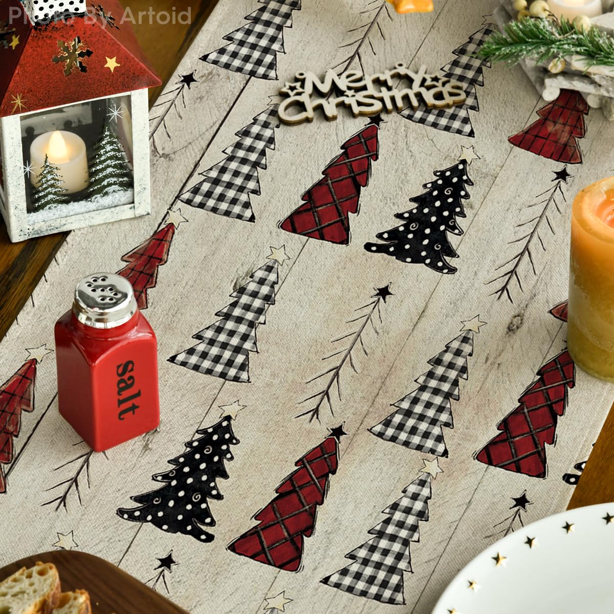 Artoid Mode table runner showcases strong polyester that resists fading.