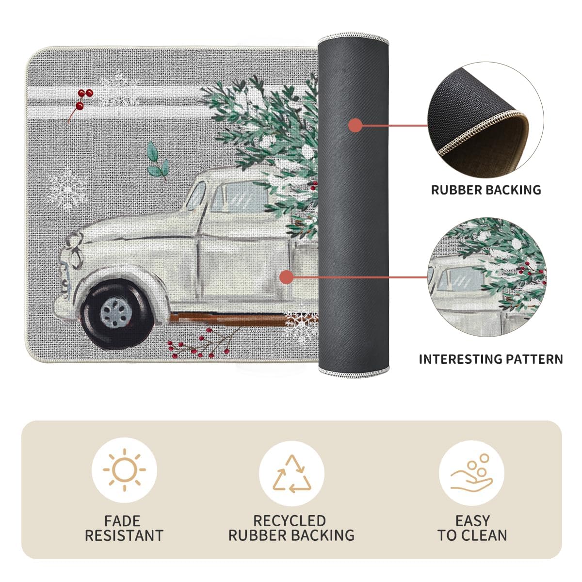 Artoid Mode kitchen mat in packaging highlights seasonal decor ready for use