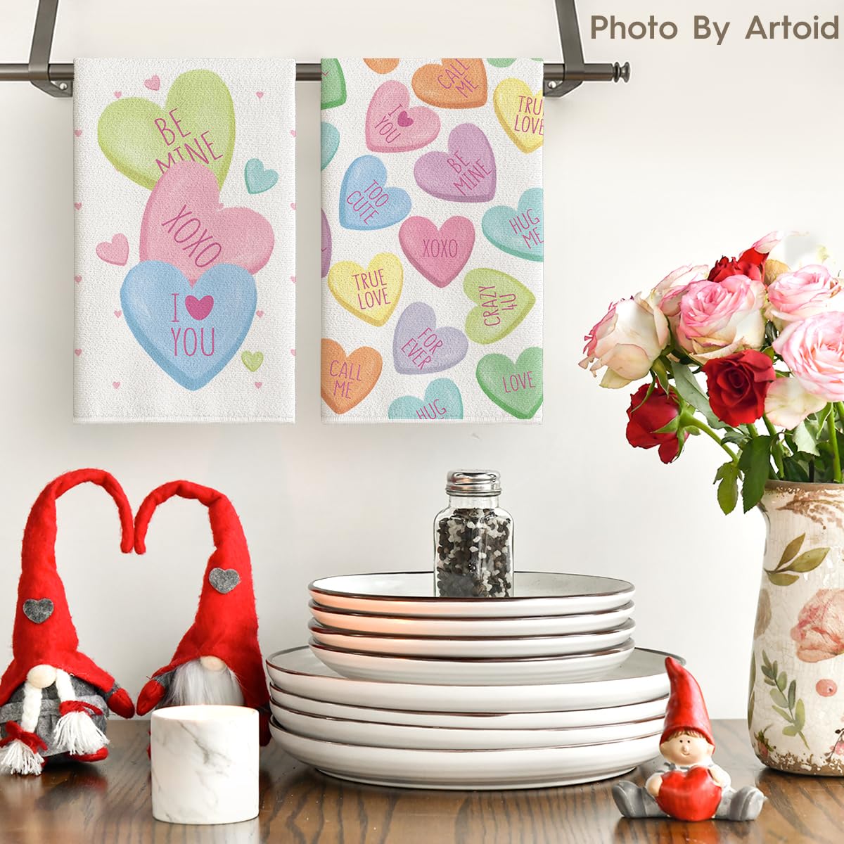 Artoid Mode true love forever design towel adds romantic kitchen flair