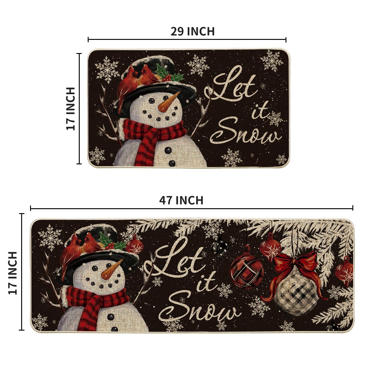 Artoid Mode two-mat set 17x29 and 17x47 arranged in a cozy kitchen.
