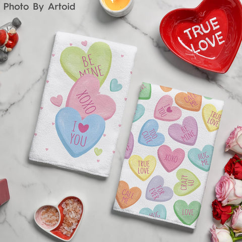 Artoid Mode Valentine towel 18x26 inches for quick spill cleanup
