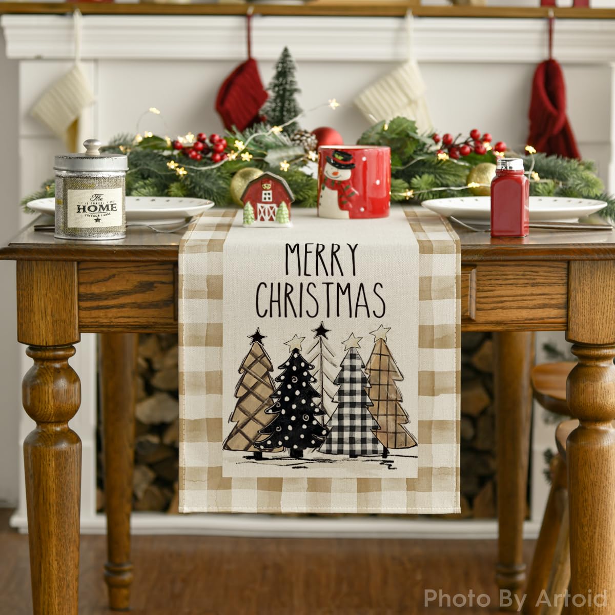 Artoid Mode easy care table runner for repeated holiday use