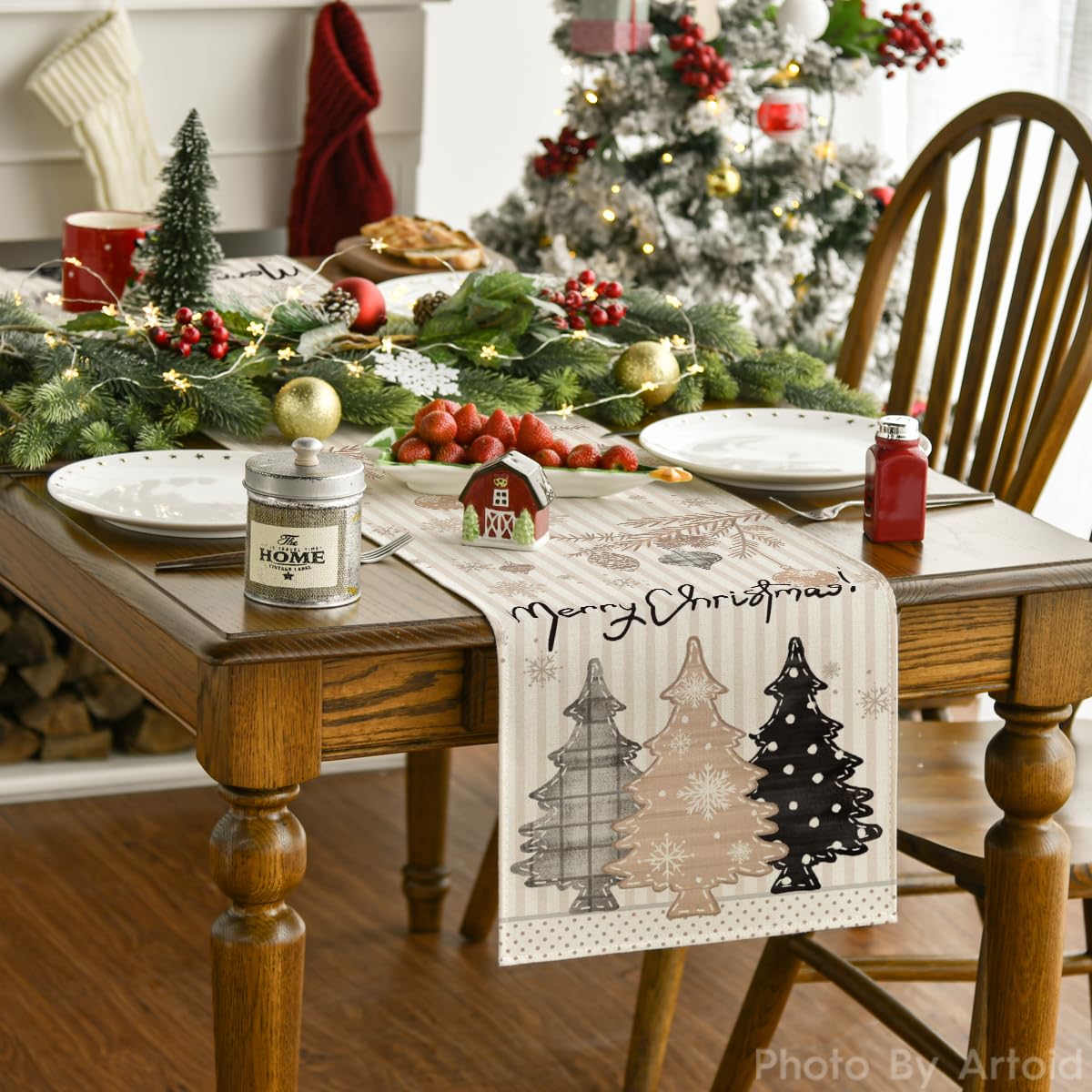 Artoid Mode winter Christmas dining decoration adds bright season ambiance