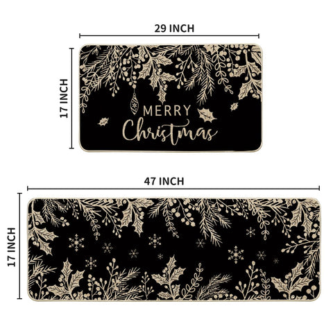 Artoid Mode winter decor mat features non-slip rubber back for safe floors.