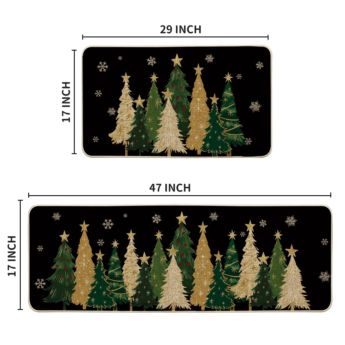Artoid Mode winter decor mat with non-slip backing stays in place.