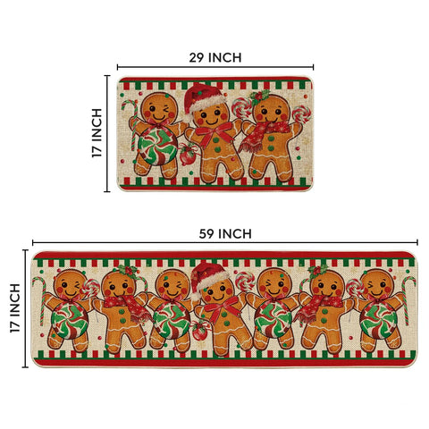 Artoid Mode winter decor mat close-up, durable surface resists stains.