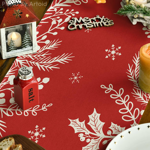 Artoid Mode winter dining decoration for 13x36 inch tables.