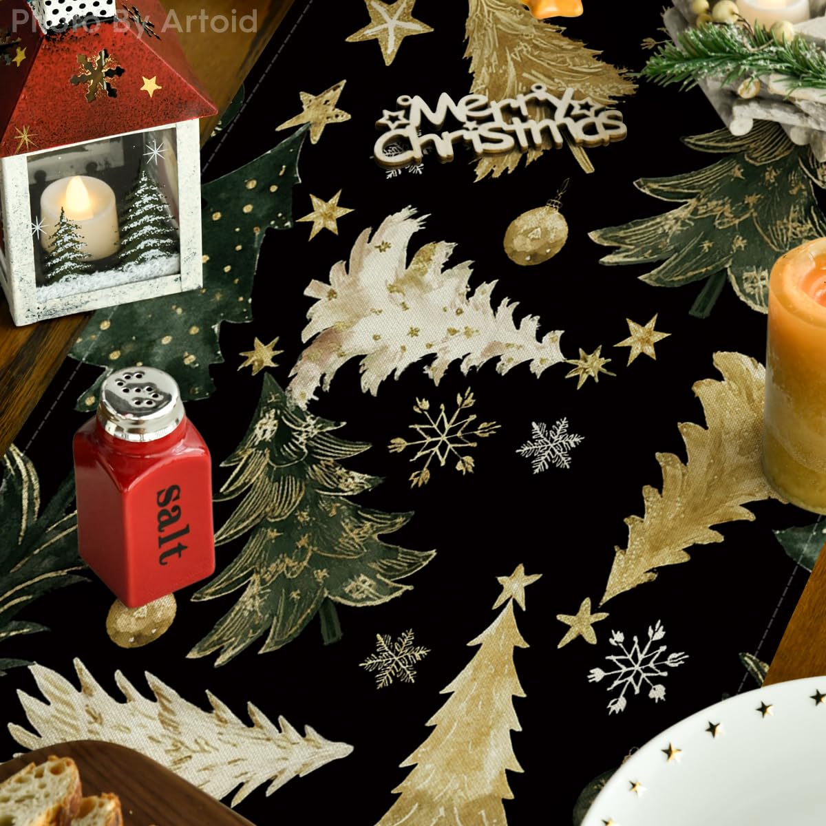 Artoid Mode Winter holiday table runner brings color to meals