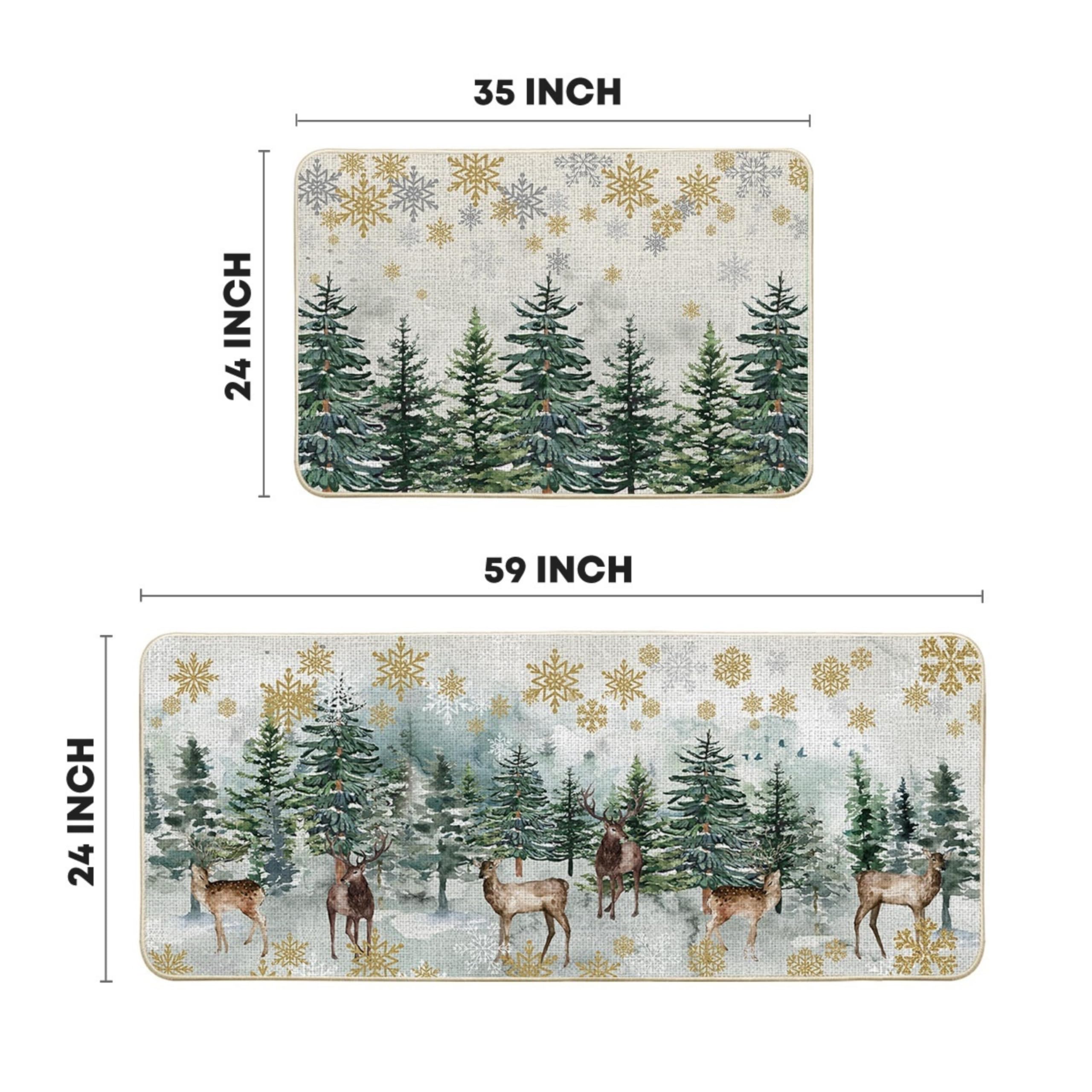 Artoid Mode winter decor mat adds subtle seasonal charm for entryways and kitchens.