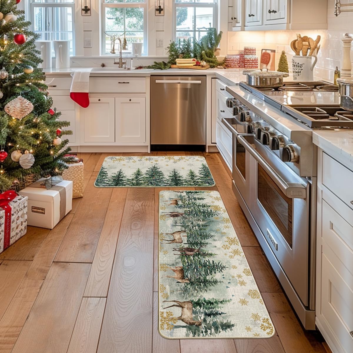 Artoid Mode low-profile rug stays flush under feet, reducing trip hazards in busy kitchens.