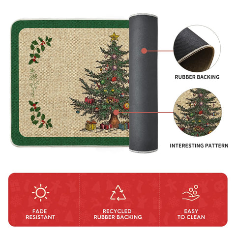 Artoid Mode winter-pattern mats brighten spaces while protecting floors.