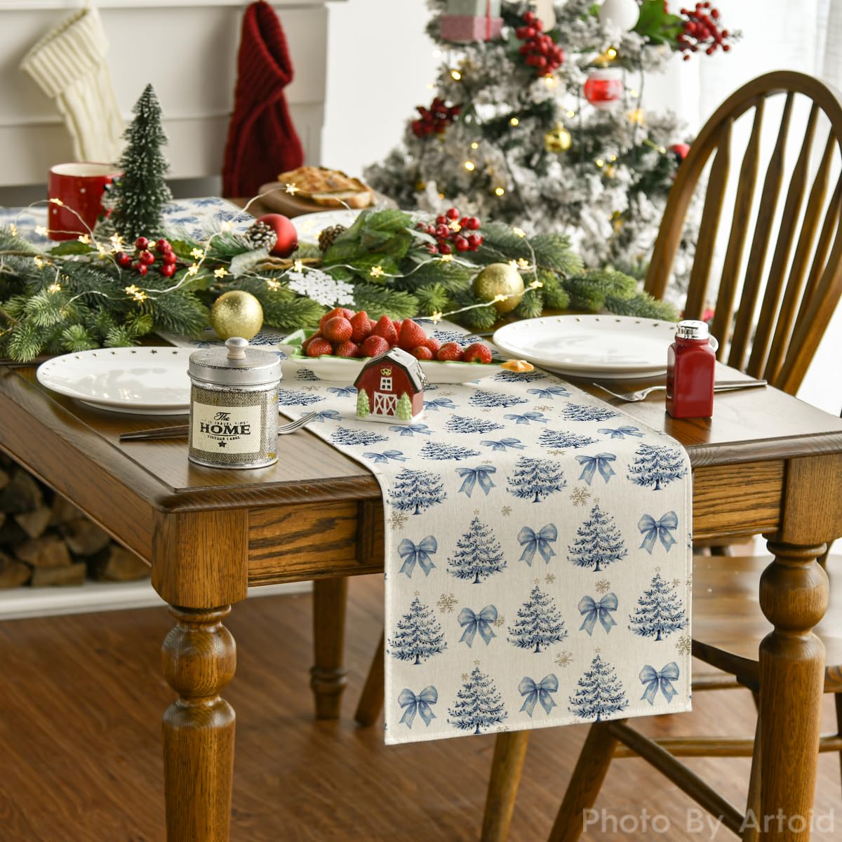 Artoid Mode winter table decor on a dining setup for seasonal meals
