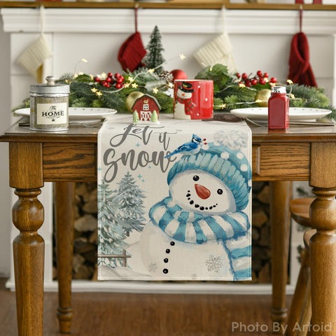 Artoid Mode table runner resists fading for repeated holidays