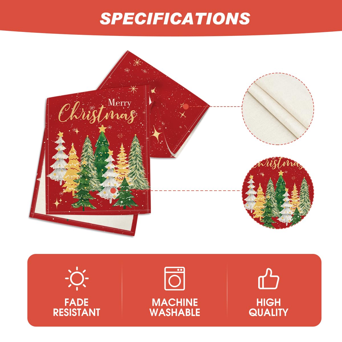 Artoid Mode Xmas Trees table runner setup with dishes elevates table presentation