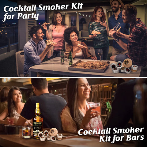 ArwySciI smoker kit fits multiple glass sizes for versatile drinks