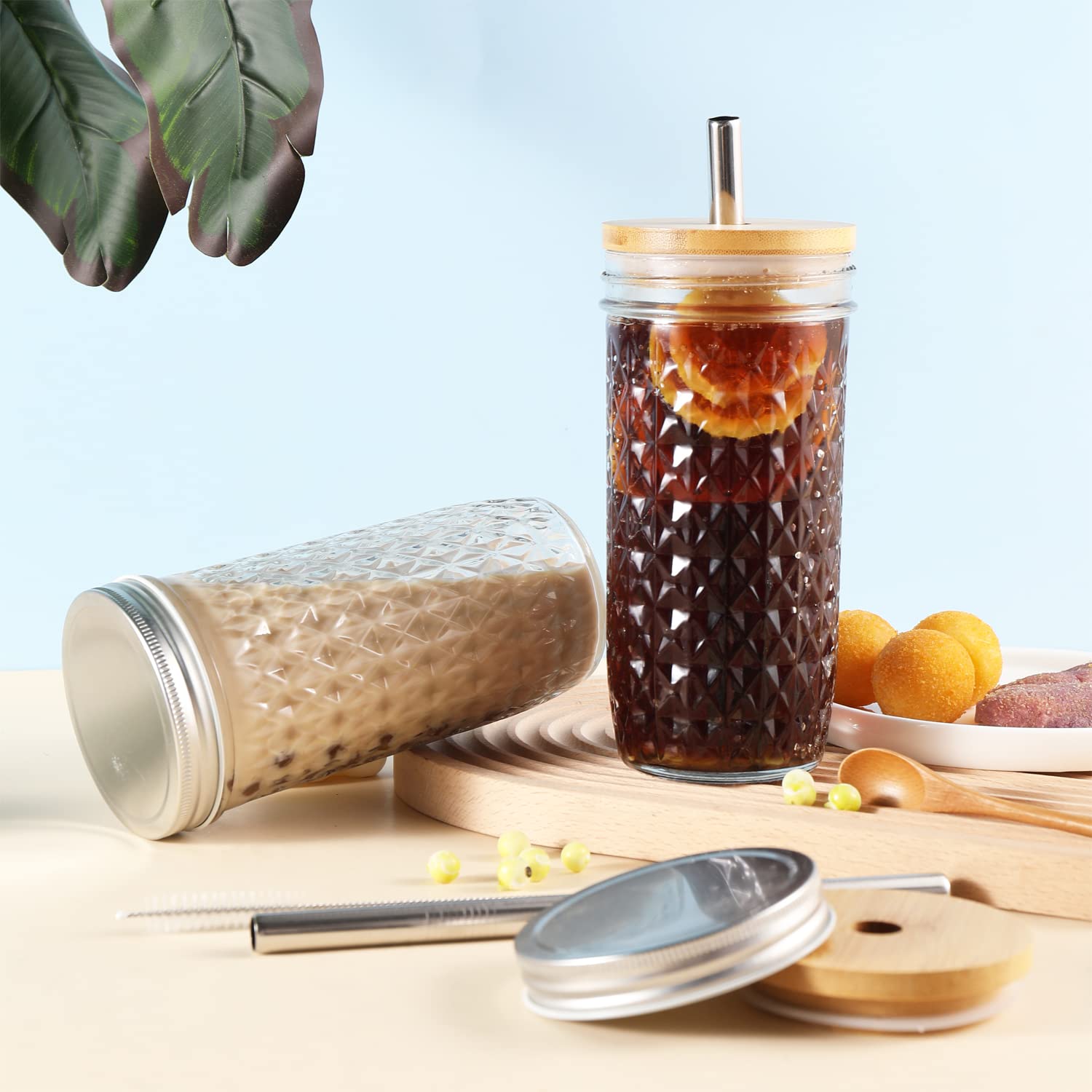 ASANMEYO reusable stainless steel straws for eco-friendly sipping.