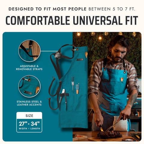 Asaya apron three large pockets provide quick access to tools and phone