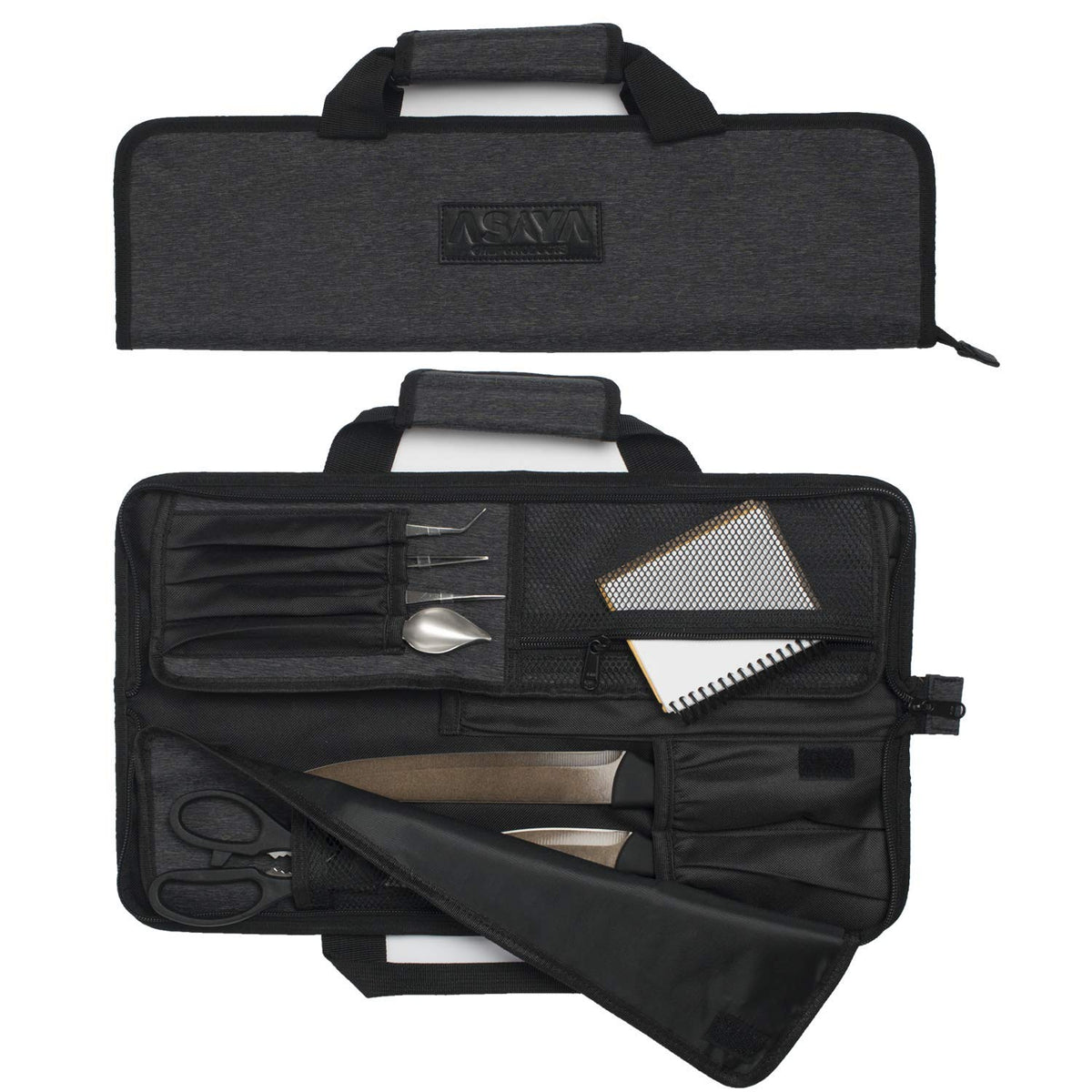 Asaya chef knife roll for travel keeps 12 pockets organized and ready