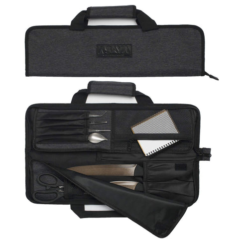 Asaya chef knife roll for travel keeps 12 pockets organized and ready