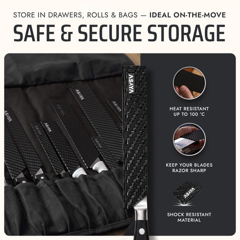 Asaya edge guard textured grip helps prevent slipping when inserting blades.