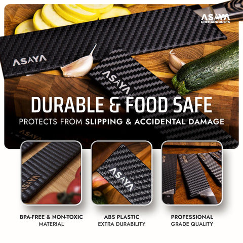 Asaya knife-edge guard for fillet knife shielding long blades during prep