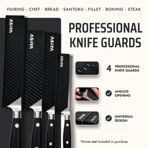 Asaya knife-edge guard for santoku knife highlighting a snug fit