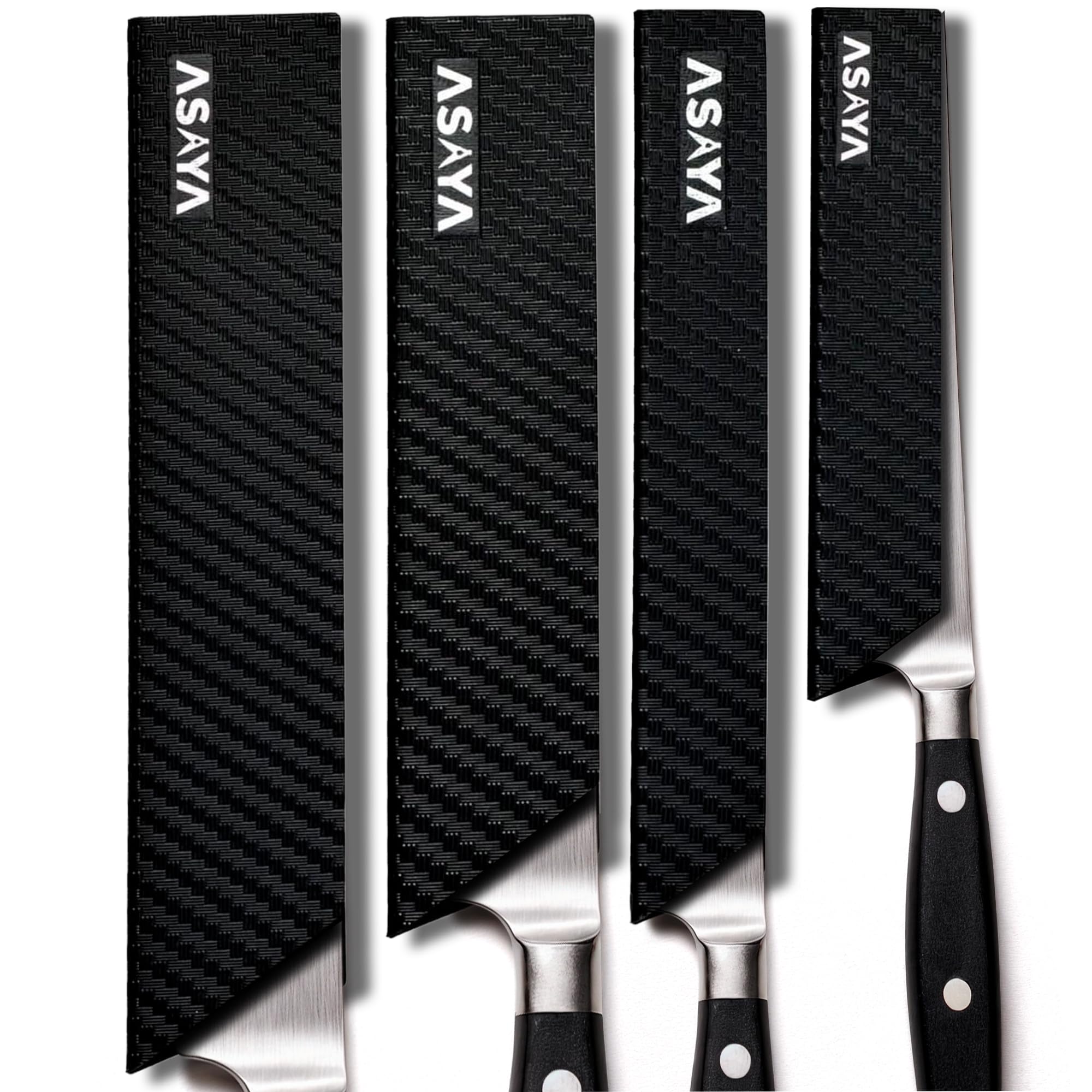 Asaya knife-edge guard for utility knife showing secure storage and protection