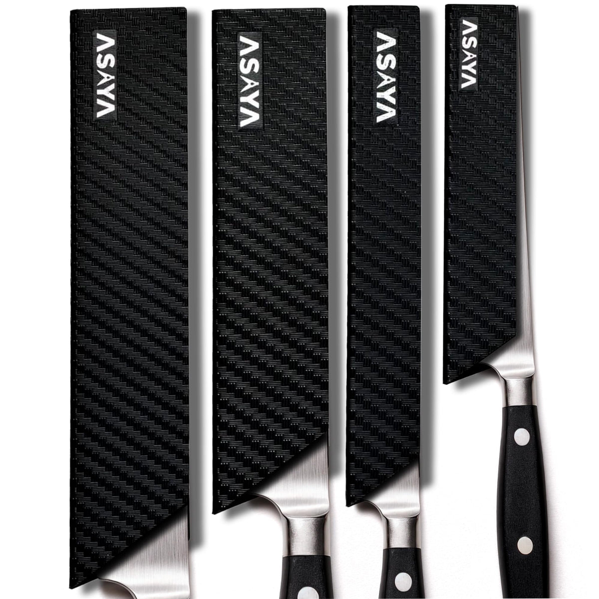 Asaya knife-edge guard for utility knife showing secure storage and protection