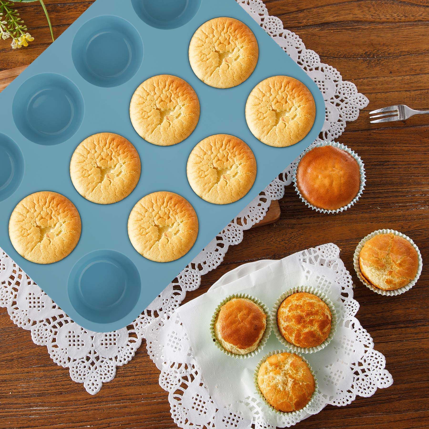 Aschef 6-cup muffin pan for even rise and clean release