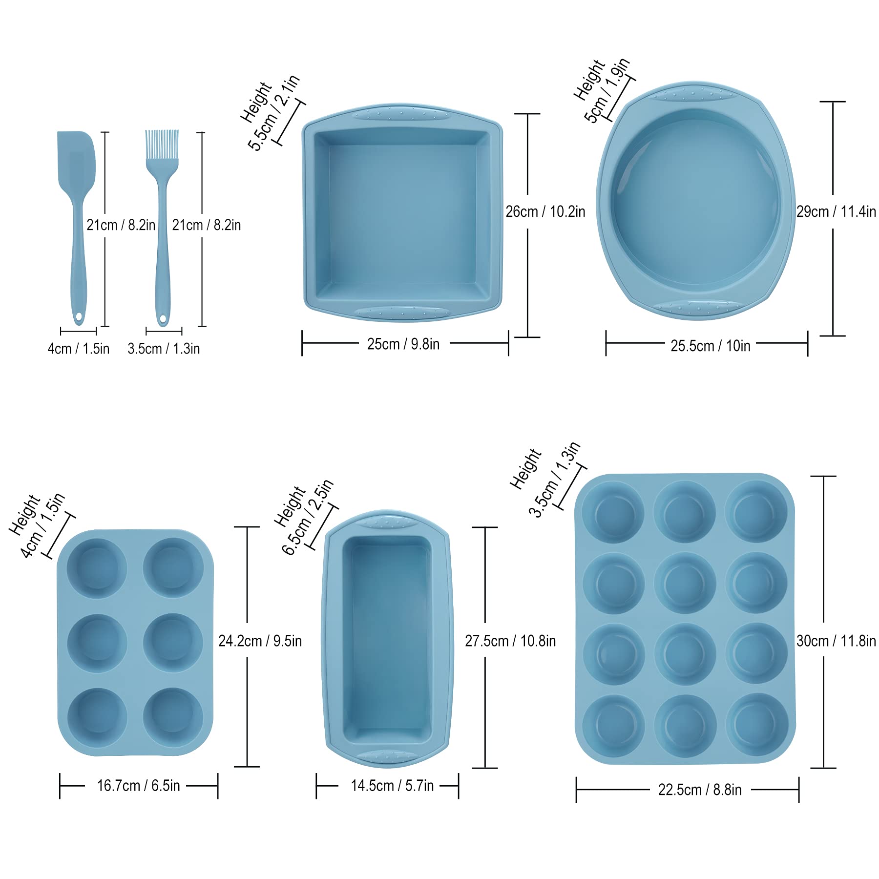 Aschef bakebrush included for light oiling and prep